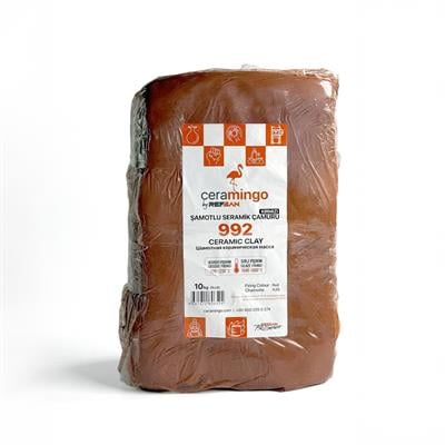 992 Kırmızı Şamotlu Çamur 10 Kg