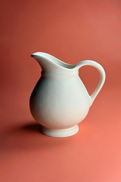 XL Jug Sürahi Seramik Bisküvi
