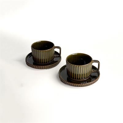 Satürn Porselen Çay Fincan Takımı Florit