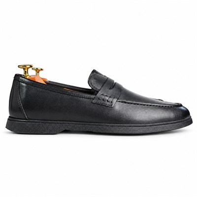 SİYAH HAKİKİ DERİ PENNY LOAFER ERKEK AYAKKABI M7014