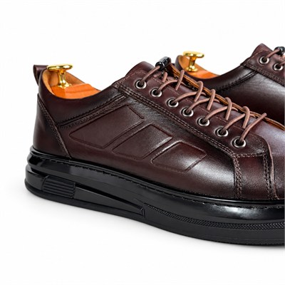 ACI KAHVERENGİ HAKİKİ DERİ ERKEK CASUAL SNEAKER M7026