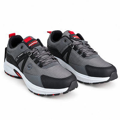 WICKERS GRİ - KIRMIZI DETAYLI ERKEK OUTDOOR SPOR AYAKKABI M8016