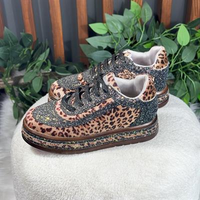 LEOPAR DESENLİ KALIN TABANLI SNEAKERS M1419