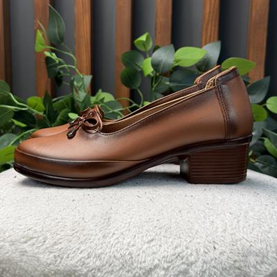İÇ DIŞ NATUREL DERİ TOPUKLU BABET M4538