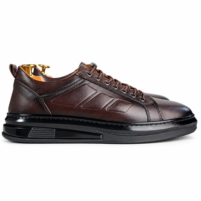 ACI KAHVERENGİ HAKİKİ DERİ ERKEK CASUAL SNEAKER M7026