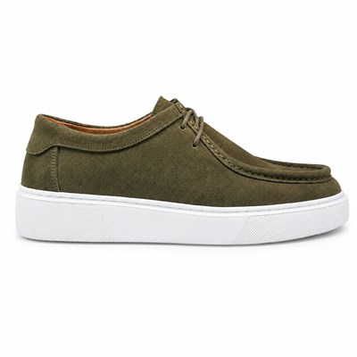 HAKİKİ NUBUK DERİ HAKİ ERKEK CASUAL AYAKKABI M4733