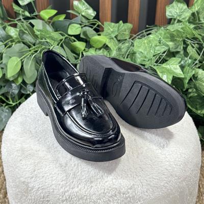İÇ DIŞ NATUREL DERİ RUGAN KALIN TOPUK LOAFER BABET M1169