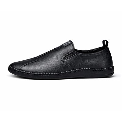 HAKİKİ DERİ ORTOPEDİK SİYAH BAĞCIKSIZ ERKEK CASUAL AYAKKABI M4675