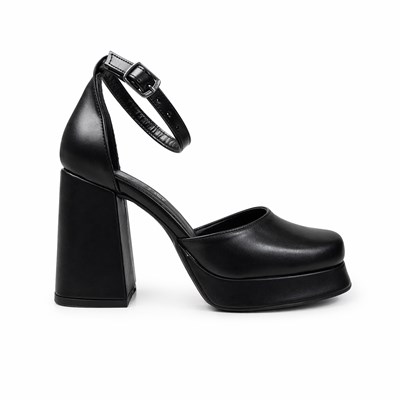SİYAH MAT BİLEKTEN BAĞLI MARY JANE MODEL PLATFORM AYAKKABI M2083