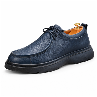 İÇ DIŞ HAKİKİ DERİ ERKEK LACİVERT CASUAL AYAKKABI M4609