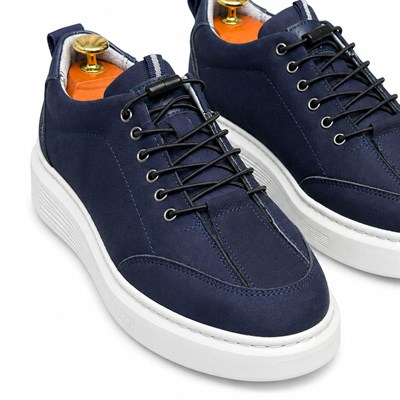 HAKİKİ DERİ LACİVERT ERKEK CASUAL AYAKKABI M4744