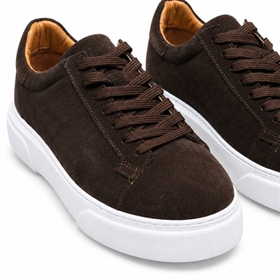 HAKİKİ NUBUK DERİ KAHVERENGİ ERKEK SNEAKER M4755