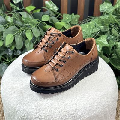 	İÇ DIŞ NATUREL DERİ KALIN TABANLI SNEAKERS M1173