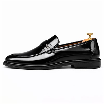 HAKİKİ DERİ LOAFER RUGAN SİYAH ERKEK KLASİK AYAKKABI M4708