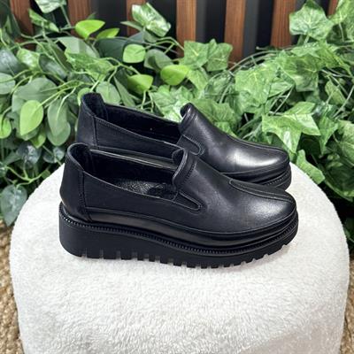 İÇ DIŞ NATUREL DERİ KLASİK KALIN TABAN LOAFER BABET M1194