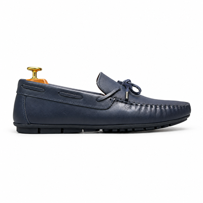 HAKİKİ DERİ LACİVERT LOAFER AYAKKABI M1248