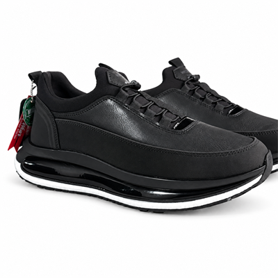 WİCKERS SİYAH KALIN TABAN ÇORAP TİPİ ERKEK SPOR AYAKKABI M8020