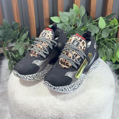LEOPAR VE SİMLİ DETAYLI SNEAKER M1414