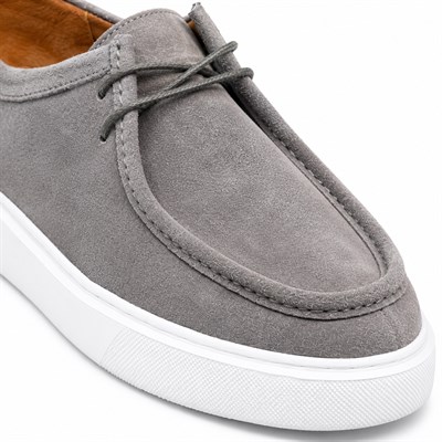 HAKİKİ NUBUK DERİ GRİ ERKEK CASUAL AYAKKABI M4730