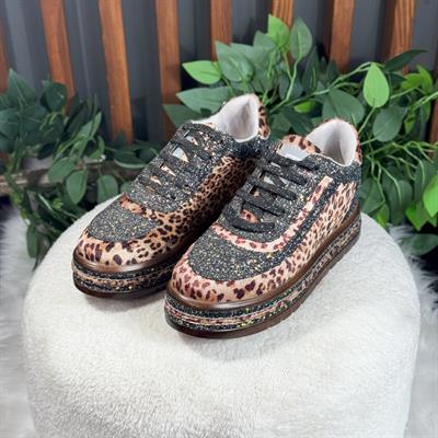 LEOPAR DESENLİ KALIN TABANLI SNEAKERS M1419