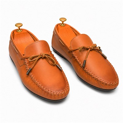 HAKİKİ DERİ TABA LOAFER AYAKKABI M1251
