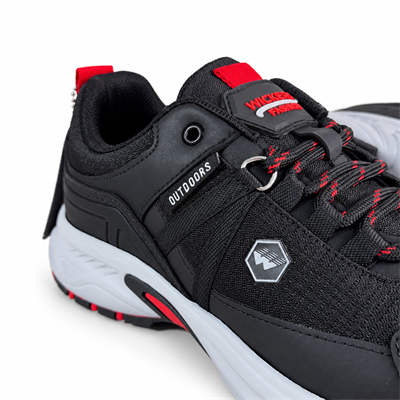 WICKERS SİYAH - KIRMIZI DETAYLI ERKEK OUTDOOR SPOR AYAKKABI M8017
