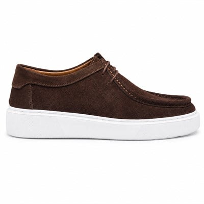 HAKİKİ NUBUK DERİ KAHVERENGİ ERKEK CASUAL AYAKKABI M4732