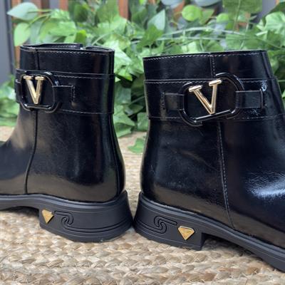 RUGAN V TOKALI DÜZ DESEN SİYAH KADIN BOT M4576