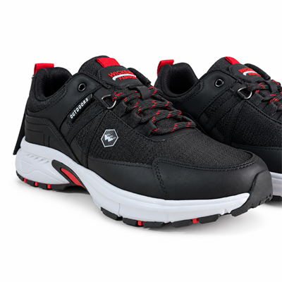 WICKERS SİYAH - KIRMIZI DETAYLI ERKEK OUTDOOR SPOR AYAKKABI M8017