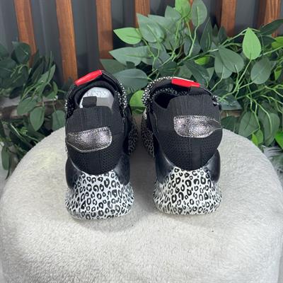 LEOPAR VE SİMLİ DETAYLI SNEAKER M1414