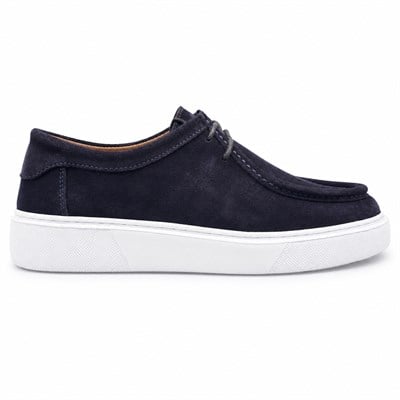 HAKİKİ NUBUK DERİ LACİVERT ERKEK CASUAL AYAKKABI M4734