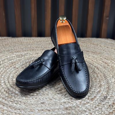 İÇ DIŞ NATUREL DERİ TOKALI LOAFER AYAKKABI M1256