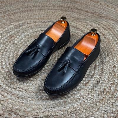 İÇ DIŞ NATUREL DERİ TOKALI LOAFER AYAKKABI M1256