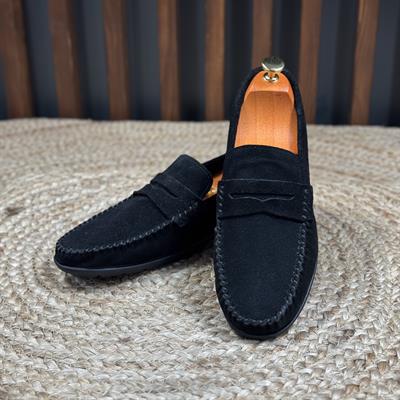 İÇİ NATUREL DERİ DIŞI SÜET LOAFER AYAKKABI M1255