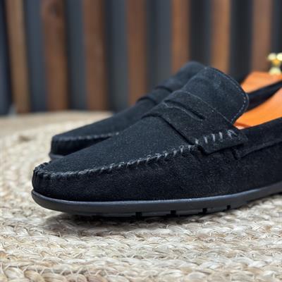 İÇİ NATUREL DERİ DIŞI SÜET LOAFER AYAKKABI M1255