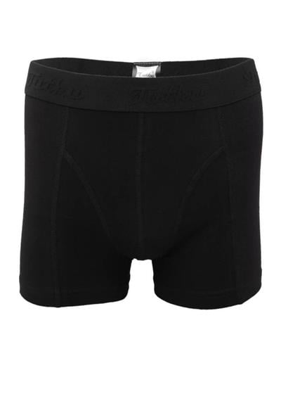TUTKU Erkek Düz Elastan Likralı Boxer Siyah