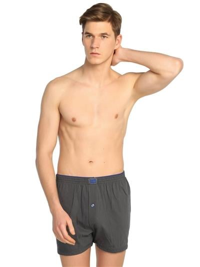 TUTKU Erkek Düz Penye Boxer Füme
