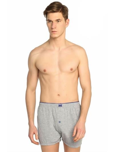 TUTKU Erkek Düz Penye Boxer Gri