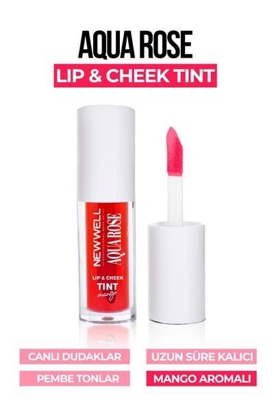 Aqua Rose Lip & Cheek Tint Mango Aromalı 6 ML