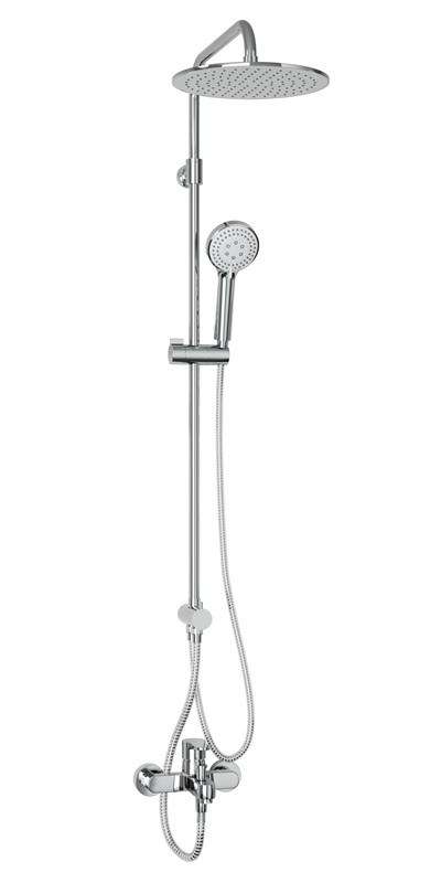 Adell Lido Rain Duş Sistemi + Lento Banyo Bataryası 2 Parça Set – Parlak Krom