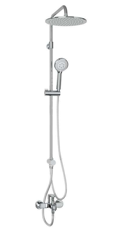 Adell Lido Rain Duş Sistemi + Lento Banyo Bataryası 2 Parça Set – Parlak Krom | ADS.35.01.01.01
