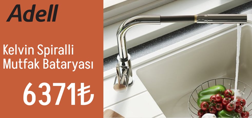 Kelvin Spiralli Mutfak Bataryası-Krom
