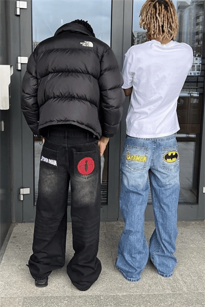 Batman & Spiderman Y2K Unisex Baggy Jean