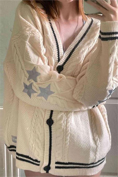 Bej Taylor Swift - Cardigan Oversize Hırka