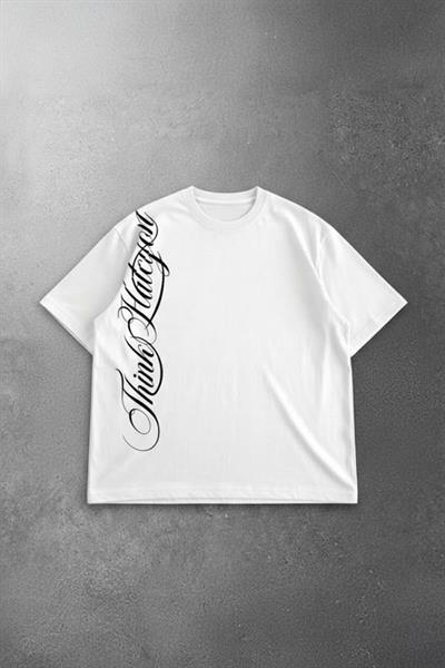 Beyaz Gotik Think Halcyon Y2K Unisex T-Shirt