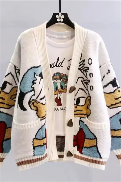 Daffy Duck Oversize Kazak Hırka