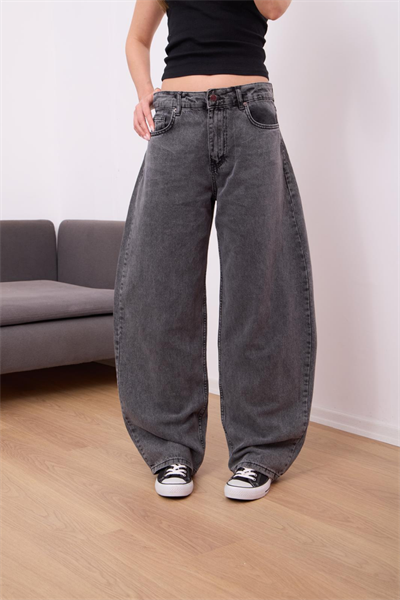 Füme Skater Paça Yüksek Bel Pantolon