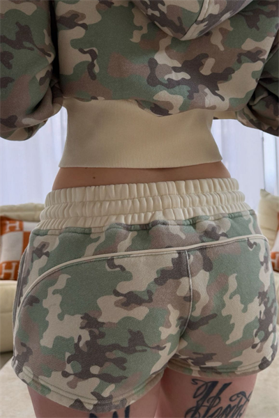Green Fivestar Camo Baggy Şort Takım (3 iplik)