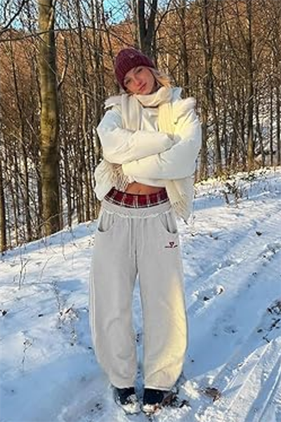 Gri Melanj Şeritli Fake Boxer Eşofman