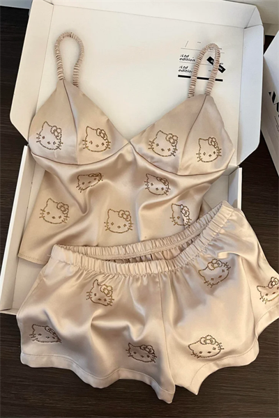 Hello Kitty Taş Detail Şık Alt Üst Şort Takım